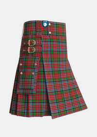 Utility_MacPherson_5_Tartan_1410_kilt_side_image_with_pleated_design_and_adjustable_buckles_for_men
