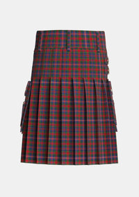 Utility_MacPherson_6_Tartan_1411_kilt_back_image_with_pleated_design_and_adjustable_buckles_for_men