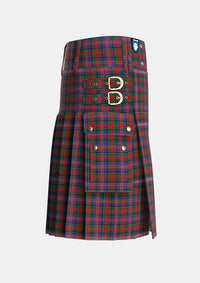 Utility_MacPherson_7_Tartan_1412_kilt_right_image_with_pleated_design_and_adjustable_buckles_for_men