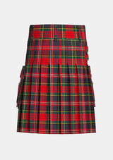 Utility_MacPherson_Clan_Modern_Tartan_kilt_back_image_with_pleated_design_and_adjustable_buckles_for_men