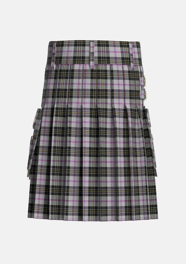 Utility_MacPherson_Dress_1951_Tartan_5921_kilt_back_image_with_pleated_design_and_adjustable_buckles_for_men