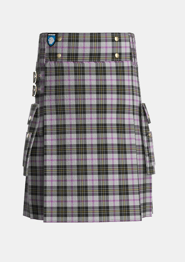 Utility_MacPherson_Dress_1951_Tartan_5921_kilt_front_image_with_pleated_design_and_adjustable_buckles_for_men