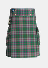 Utility_MacPherson_Gathering_1996_Tartan_3552_kilt_front_image_with_pleated_design_and_adjustable_buckles_for_men
