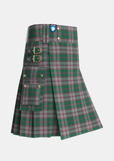 Utility_MacPherson_Gathering_1996_Tartan_3552_kilt_side_image_with_pleated_design_and_adjustable_buckles_for_men