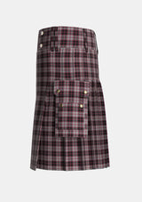 Utility_MacPherson_Hunting_2_Tartan_547_kilt_left_image_with_pleated_design_and_adjustable_buckles_for_men