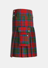 Utility_MacQuarrie_2_Tartan_858_kilt_left_image_with_pleated_design_and_adjustable_buckles_for_men