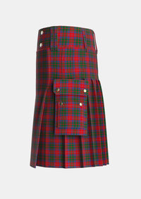 Utility_MacQuarrie_5_Tartan_1402_kilt_left_image_with_pleated_design_and_adjustable_buckles_for_men
