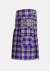 Utility_MacRae_Dress_Purple_1_Tartan_6564_kilt_right_image_with_pleated_design_and_adjustable_buckles_for_men
