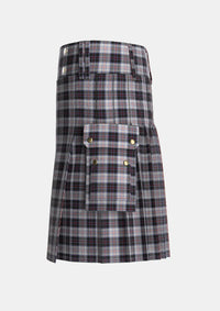 Utility_MacRae_Dress_Tartan_1564_kilt_left_image_with_pleated_design_and_adjustable_buckles_for_men