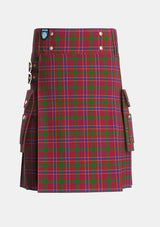 Utility_MacRae_Red_Tartan_859_kilt_front_image_with_pleated_design_and_adjustable_buckles_for_men