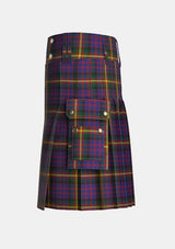 Utility_MacSporran_Tartan_495_kilt_left_image_with_pleated_design_and_adjustable_buckles_for_men