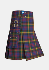 Utility_MacSporran_Tartan_495_kilt_side_image_with_pleated_design_and_adjustable_buckles_for_men