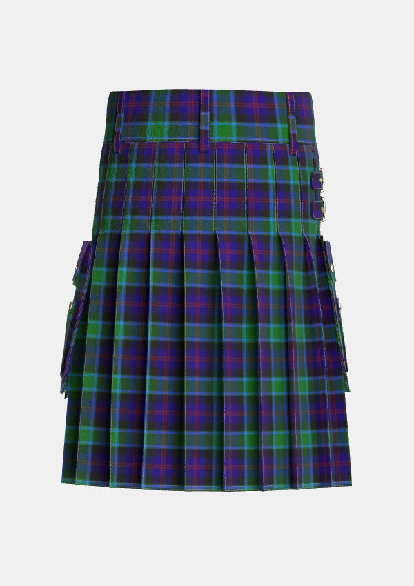 Utility_MacTaggart_Johnstons_Tartan_408_kilt_back_image_with_pleated_design_and_adjustable_buckles_for_men