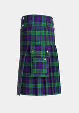 Utility_MacTaggart_Johnstons_Tartan_408_kilt_left_image_with_pleated_design_and_adjustable_buckles_for_men