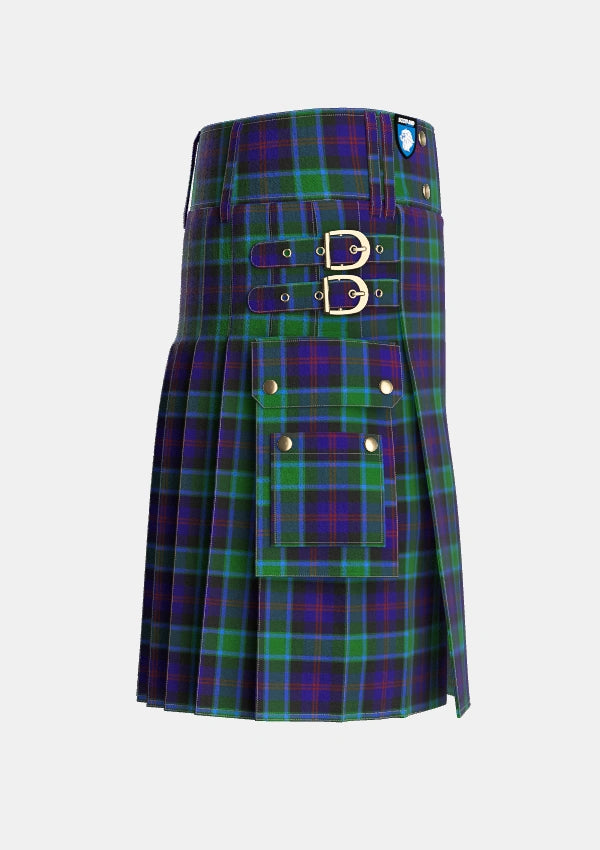 Utility_MacTaggart_Johnstons_Tartan_408_kilt_right_image_with_pleated_design_and_adjustable_buckles_for_men