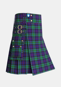 Utility_MacTaggart_Johnstons_Tartan_408_kilt_side_image_with_pleated_design_and_adjustable_buckles_for_men