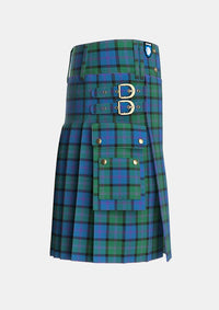 Utility_MacThomas_2_Tartan_407_kilt_right_image_with_pleated_design_and_adjustable_buckles_for_men