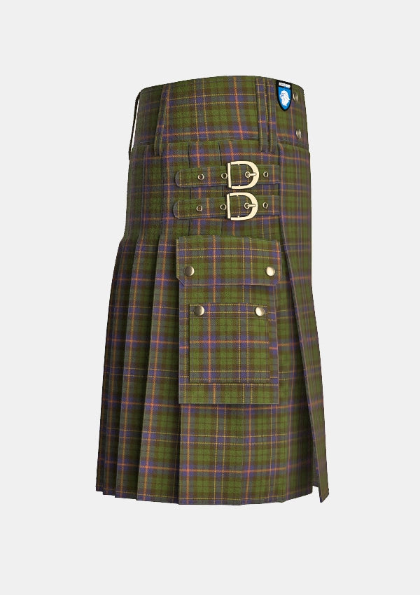 Utility_MacVicar_McVicar_McVicker_Tartan_10032_kilt_right_image_with_pleated_design_and_adjustable_buckles_for_men