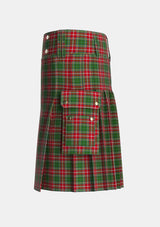 Utility_MacWhirter_Tartan_158_kilt_left_image_with_pleated_design_and_adjustable_buckles_for_men