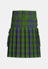 Utility_MacWilliam_Hunting_Tartan_1417_kilt_back_image_with_pleated_design_and_adjustable_buckles_for_men