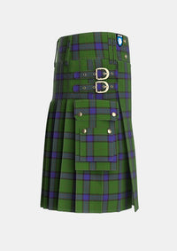 Utility_MacWilliam_Hunting_Tartan_1417_kilt_right_image_with_pleated_design_and_adjustable_buckles_for_men