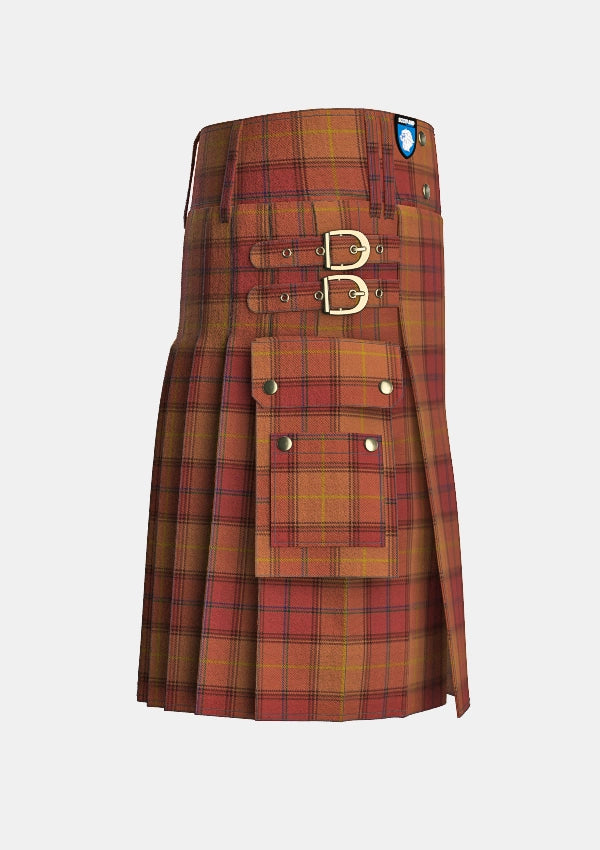 Utility_Macallan_The_Tartan_5837_kilt_right_image_with_pleated_design_and_adjustable_buckles_for_men