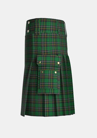 Utility_Macalpine_tartan_2024_kilt_left_image_with_pleated_design_and_adjustable_buckles_for_men