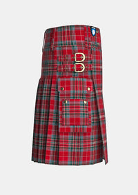 Utility_Macbean_tartan_925_kilt_right_image_with_pleated_design_and_adjustable_buckles_for_men