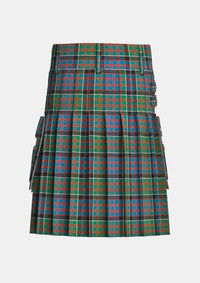 Utility_Macdonald_of_Clanranald_tartan_4521_kilt_back_image_with_pleated_design_and_adjustable_buckles_for_men