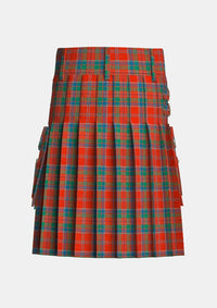 Utility_Macgillivray_tartan_446_kilt_back_image_with_pleated_design_and_adjustable_buckles_for_men