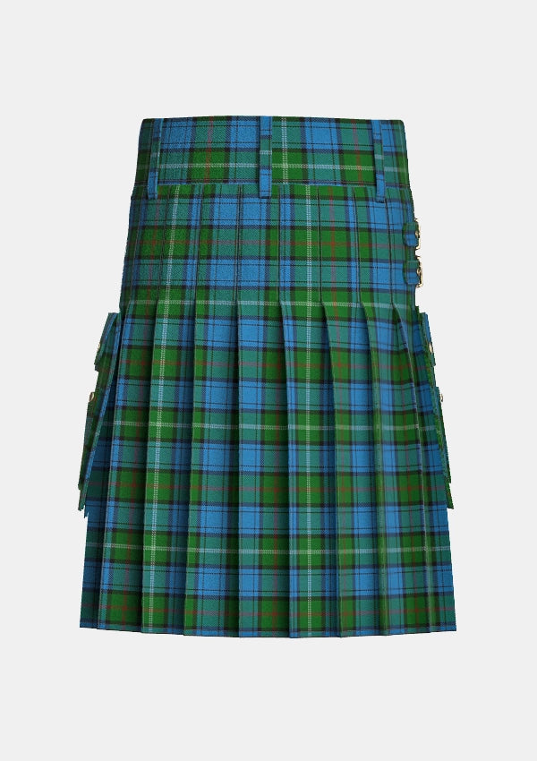 Utility_Mack_Original_Tartan_6209_kilt_back_image_with_pleated_design_and_adjustable_buckles_for_men