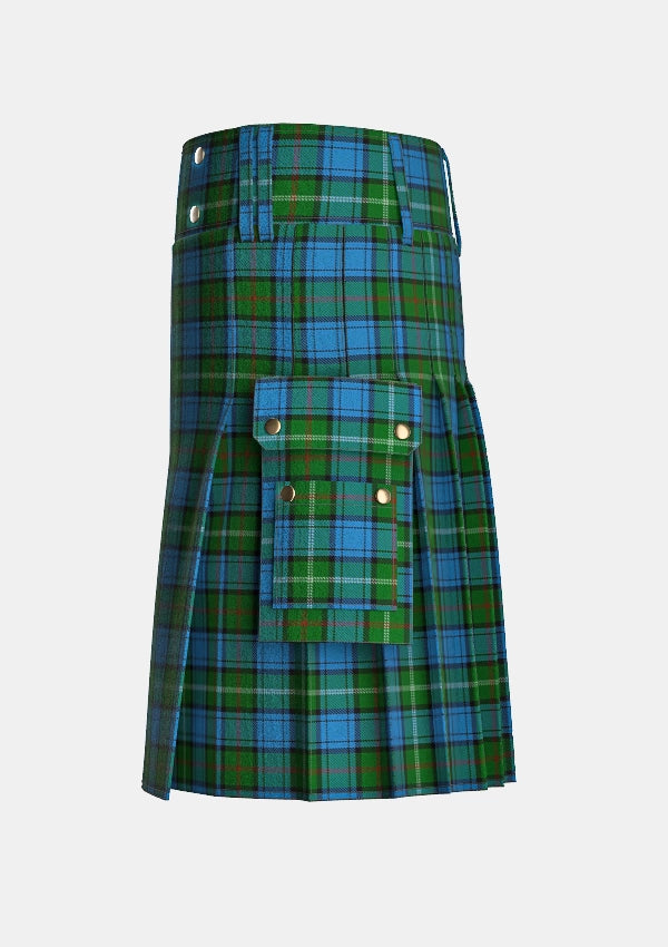 Utility_Mack_Original_Tartan_6209_kilt_left_image_with_pleated_design_and_adjustable_buckles_for_men
