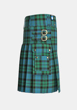 Utility_Mackay_Ancient_Tartan_kilt_right_image_with_pleated_design_and_adjustable_buckles_for_men