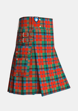 Utility_Macnaughton_tartan_1066_kilt_side_image_with_pleated_design_and_adjustable_buckles_for_men
