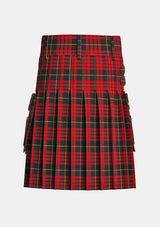 Utility_Macqueen_tartan_1209_kilt_back_image_with_pleated_design_and_adjustable_buckles_for_men