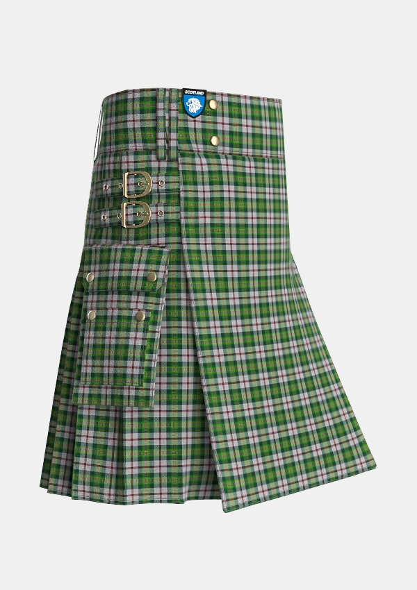 Utility_Madewell_Dress_Tartan_4051_kilt_side_image_with_pleated_design_and_adjustable_buckles_for_men
