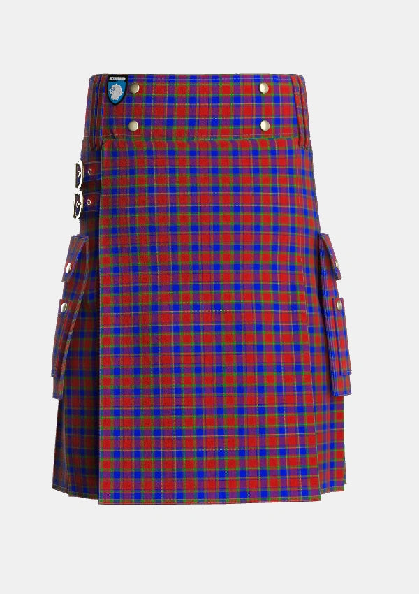 Utility_Mair_Personal_Tartan_1406_kilt_front_image_with_pleated_design_and_adjustable_buckles_for_men