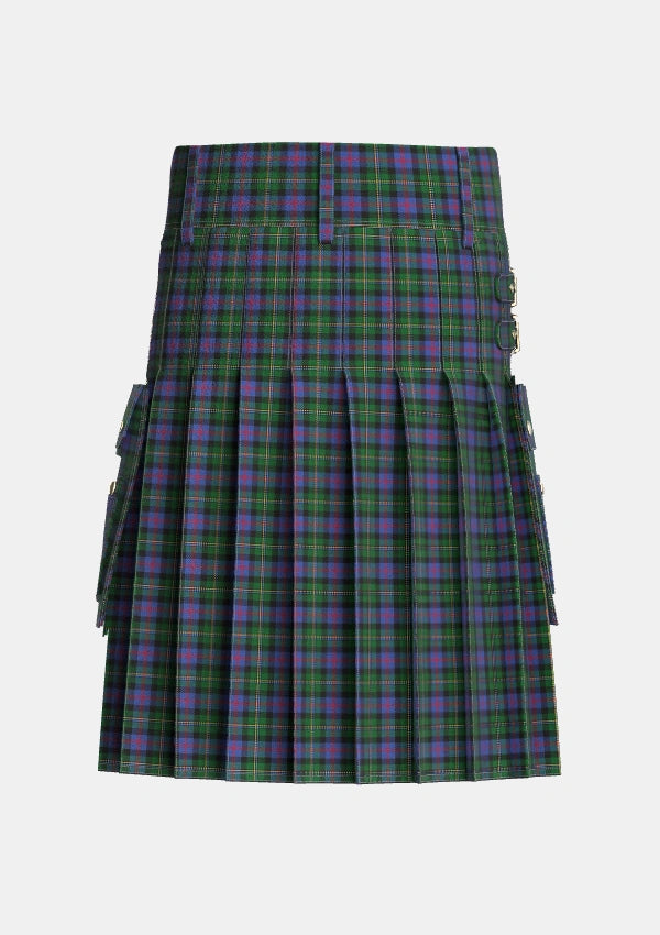 Utility_Malcolm_2_Tartan_1976_kilt_back_image_with_pleated_design_and_adjustable_buckles_for_men