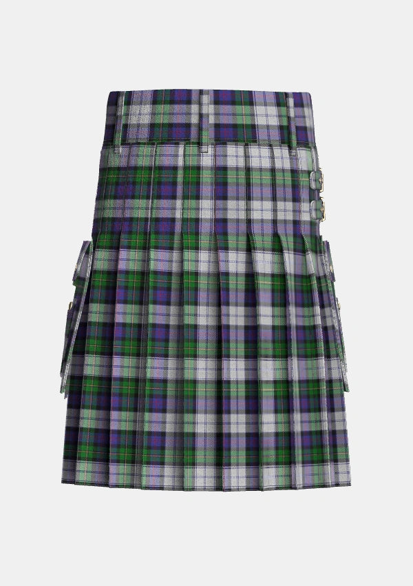 Utility_Malcolm_Dress_Tartan_1785_kilt_back_image_with_pleated_design_and_adjustable_buckles_for_men