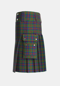 Utility_Mann_Tartan_4127_kilt_left_image_with_pleated_design_and_adjustable_buckles_for_men