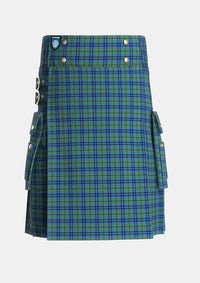 Utility_Marshall_2_Tartan_3875_kilt_front_image_with_pleated_design_and_adjustable_buckles_for_men