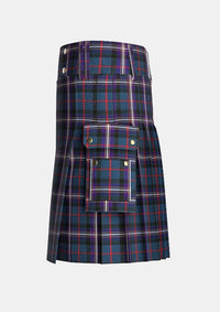 Utility_Masonic_Tartan_kilt_left_image_with_pleated_design_and_adjustable_buckles_for_men