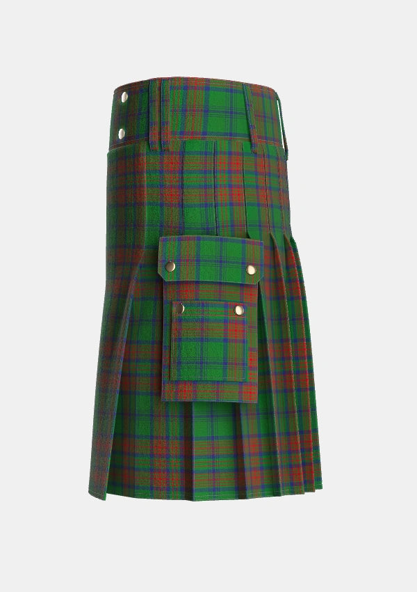 Utility_Matheson_Hunting_Highland_Society_of_London_Tartan_3460_kilt_left_image_with_pleated_design_and_adjustable_buckles_for_men