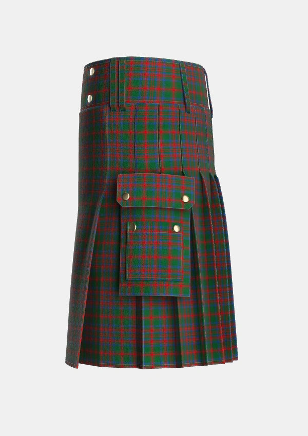 Utility_Matheson_Hunting_STS_incomplete_sett_Tartan_902_kilt_left_image_with_pleated_design_and_adjustable_buckles_for_men