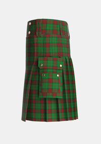 Utility_Maxwell_Hunting_Tartan_865_kilt_left_image_with_pleated_design_and_adjustable_buckles_for_men