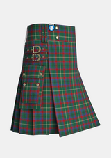 Utility_Mayo_County_Tartan_2270_kilt_side_image_with_pleated_design_and_adjustable_buckles_for_men