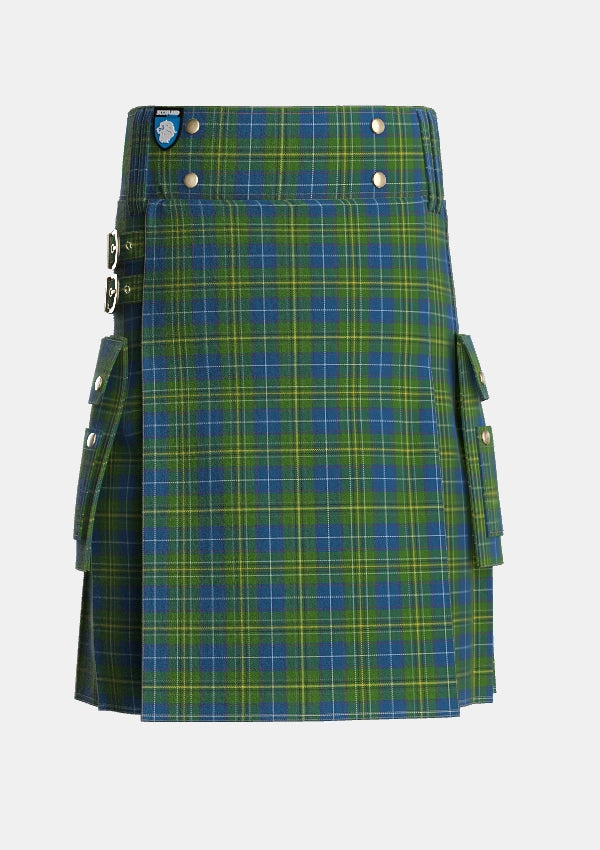 Utility_McAvoy_Personal_Tartan_6687_kilt_front_image_with_pleated_design_and_adjustable_buckles_for_men