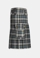 Utility_McCandlish_Arisaid_Grey_Tartan_8232_kilt_left_image_with_pleated_design_and_adjustable_buckles_for_men