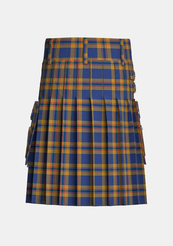 Utility_McCann_Tartan_11703_kilt_back_image_with_pleated_design_and_adjustable_buckles_for_men