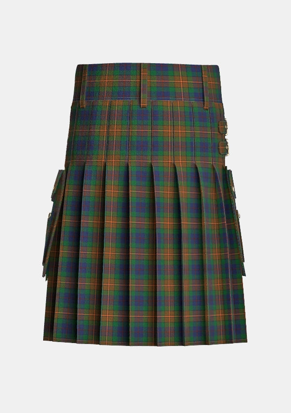 Utility_McCarter_Tartan_11606_kilt_back_image_with_pleated_design_and_adjustable_buckles_for_men